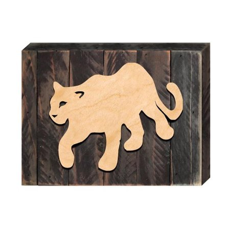 CLEAN CHOICE Mountain Lion Art on Board Wall Decor CL1772689